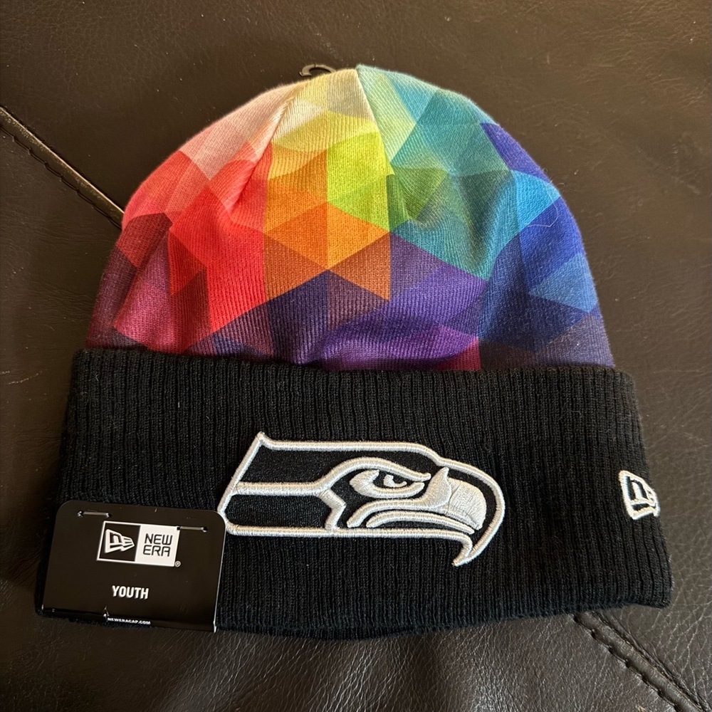 New Era Seattle Seahawks NFL  23 SE Youth Crucial Catch Beanie
